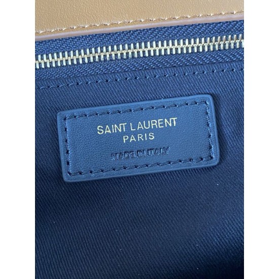 Premium Replica YSL Saint Laurent Large Calypso Envelope Handbag Brown Suede At Cheap Price