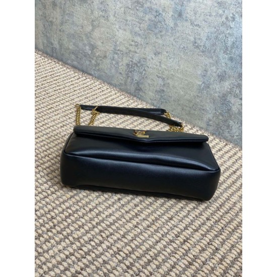 Premium Replica YSL Saint Laurent Small Calypso Hobo Bag Black At Cheap Price