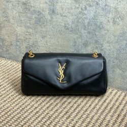Premium Replica YSL Saint Laurent Small Calypso Hobo Bag Black At Cheap Price