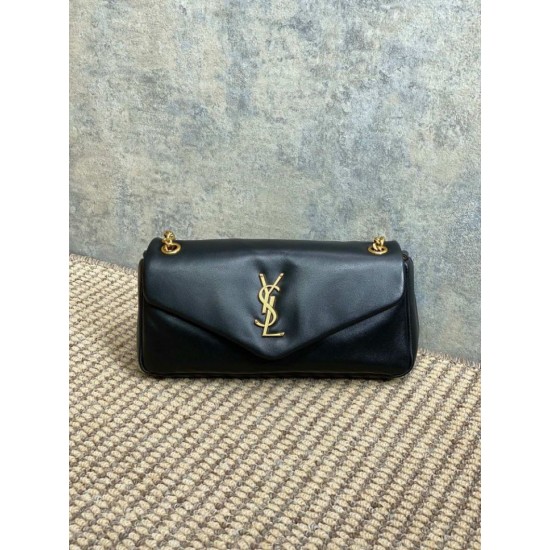 Premium Replica YSL Saint Laurent Small Calypso Hobo Bag Black At Cheap Price