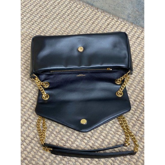Premium Replica YSL Saint Laurent Small Calypso Hobo Bag Black At Cheap Price