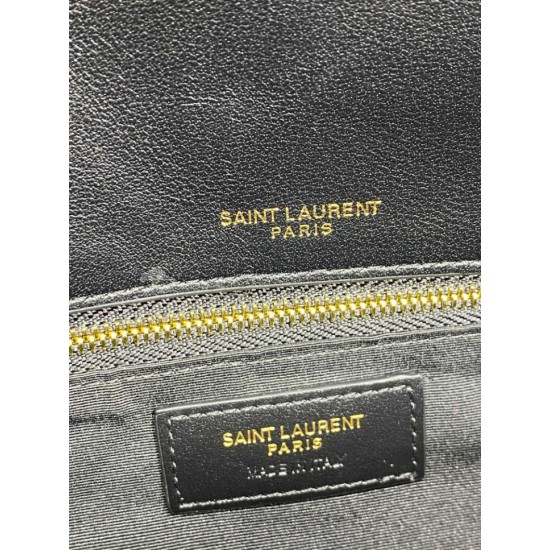 Premium Replica YSL Saint Laurent Small Calypso Hobo Bag Black At Cheap Price
