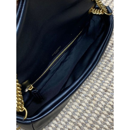 Premium Replica YSL Saint Laurent Small Calypso Hobo Bag Black At Cheap Price