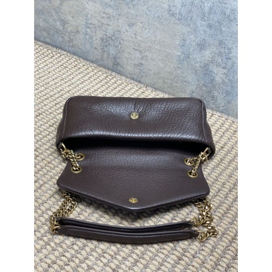 Premium Replica YSL Saint Laurent Small Calypso Hobo Bag Burgundy At Cheap Price