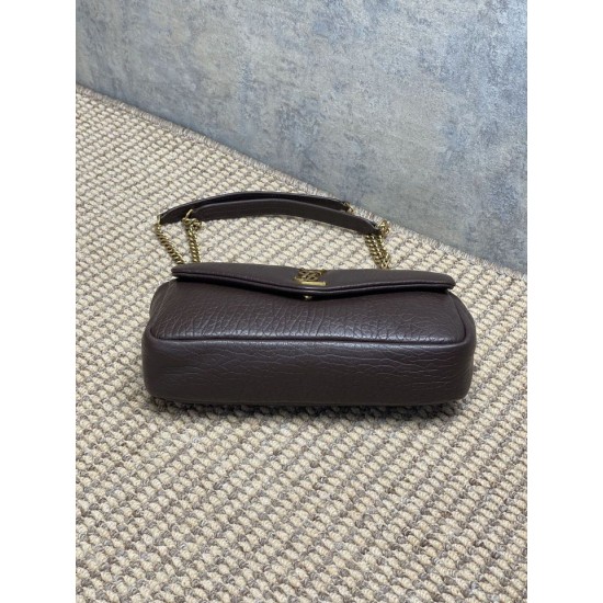 Premium Replica YSL Saint Laurent Small Calypso Hobo Bag Burgundy At Cheap Price
