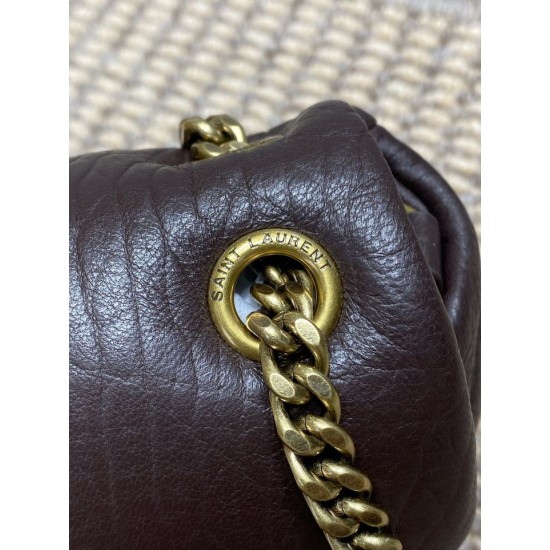 Premium Replica YSL Saint Laurent Small Calypso Hobo Bag Burgundy At Cheap Price
