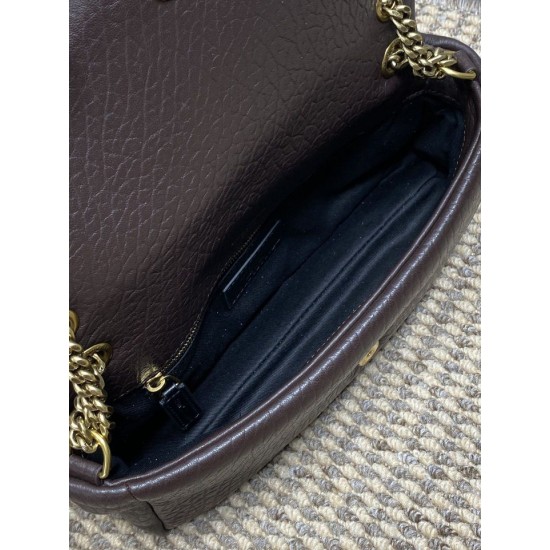 Premium Replica YSL Saint Laurent Small Calypso Hobo Bag Burgundy At Cheap Price