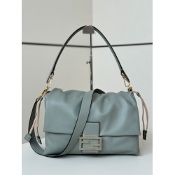 Premium Replica Fendi Medium/Large Mamma Baguette shoulder bag Blue At Cheap Price