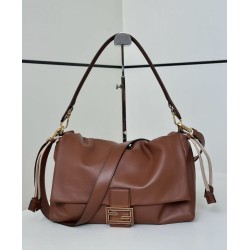 Premium Replica Fendi Medium/Large Mamma Baguette shoulder bag Brown At Cheap Price