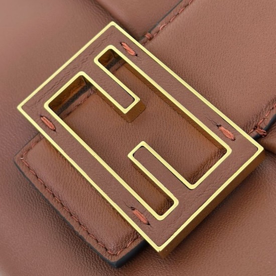 Premium Replica Fendi Medium/Large Mamma Baguette shoulder bag Brown At Cheap Price