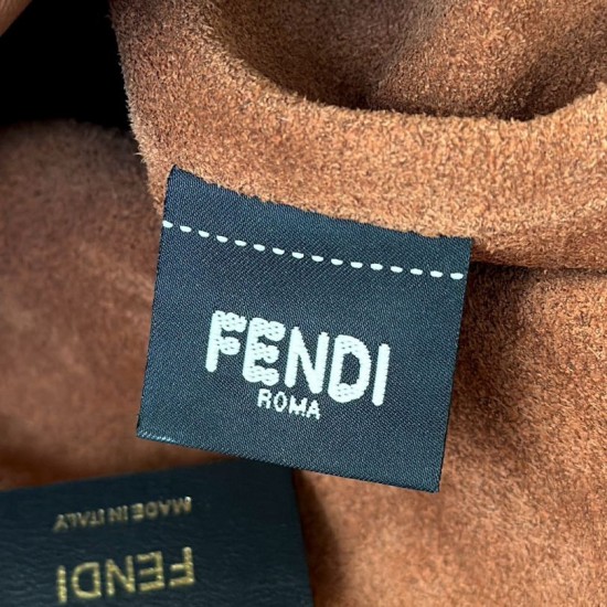 Premium Replica Fendi Medium/Large Mamma Baguette shoulder bag Brown At Cheap Price