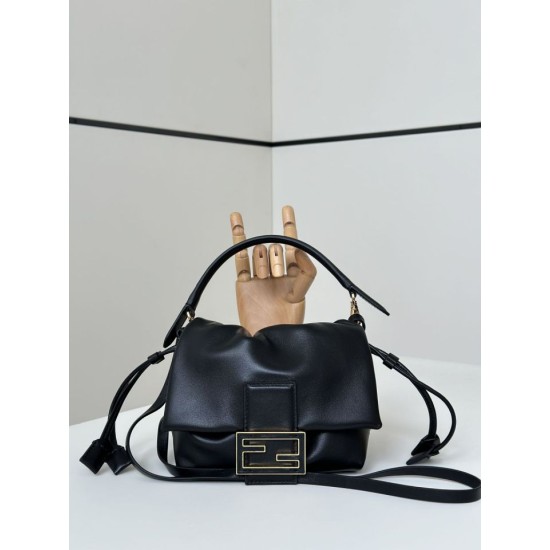 Premium Replica Fendi Small Mamma Baguette shoulder bag Black At Cheap Price