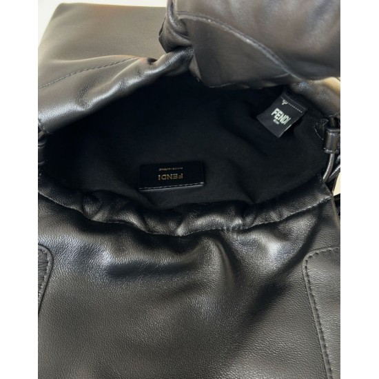 Premium Replica Fendi Small Mamma Baguette shoulder bag Black At Cheap Price