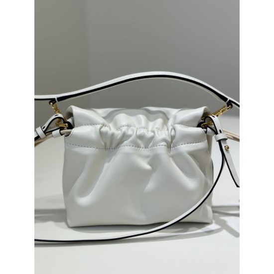 Premium Replica Fendi Small Mamma Baguette shoulder bag White At Cheap Price