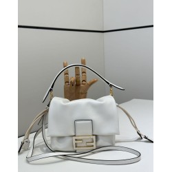 Premium Replica Fendi Small Mamma Baguette shoulder bag White At Cheap Price