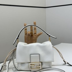Premium Replica Fendi Small Mamma Baguette shoulder bag White At Cheap Price