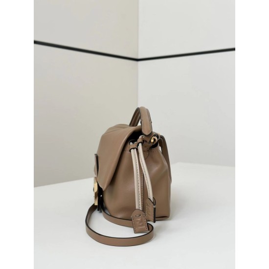Premium Replica Fendi Small Mamma Baguette shoulder bag Light Brown At Cheap Price