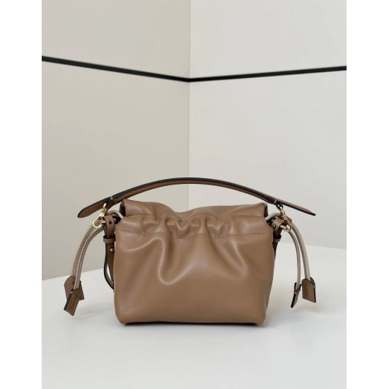 Premium Replica Fendi Small Mamma Baguette shoulder bag Light Brown At Cheap Price