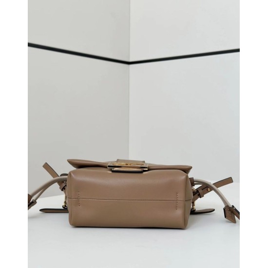 Premium Replica Fendi Small Mamma Baguette shoulder bag Light Brown At Cheap Price