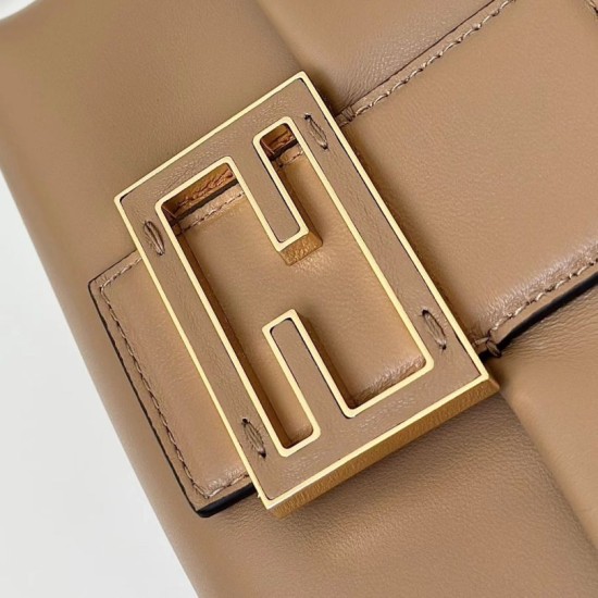 Premium Replica Fendi Small Mamma Baguette shoulder bag Light Brown At Cheap Price