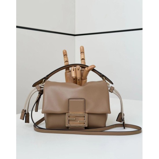 Premium Replica Fendi Small Mamma Baguette shoulder bag Light Brown At Cheap Price