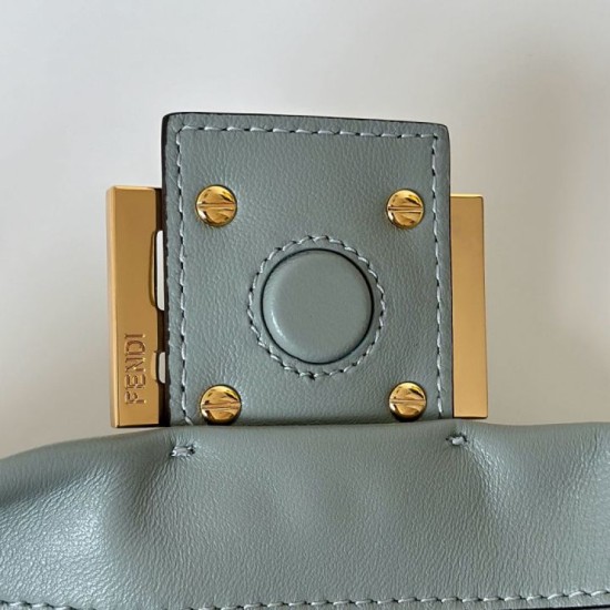 Premium Replica Fendi Small Mamma Baguette shoulder bag Blue At Cheap Price