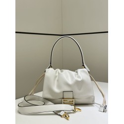 Premium Replica Fendi Medium/Large Mamma Baguette shoulder bag white At Cheap Price