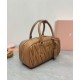 Premium Replica Miu Miu Arcadie Matelasse Nappa Bag Coffee At Cheap Price