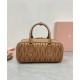 Premium Replica Miu Miu Arcadie Matelasse Nappa Bag Coffee At Cheap Price
