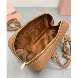 Premium Replica Miu Miu Arcadie Matelasse Nappa Bag Coffee At Cheap Price