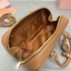 Premium Replica Miu Miu Arcadie Matelasse Nappa Bag Coffee At Cheap Price