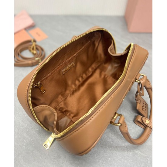 Premium Replica Miu Miu Arcadie Matelasse Nappa Bag Coffee At Cheap Price