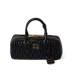 Premium Replica Miu Miu Arcadie Matelasse Nappa Bag Black At Cheap Price