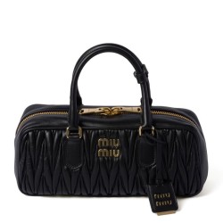 Premium Replica Miu Miu Arcadie Matelasse Nappa Bag Black At Cheap Price