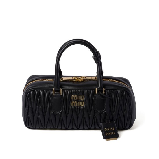 Premium Replica Miu Miu Arcadie Matelasse Nappa Bag Black At Cheap Price
