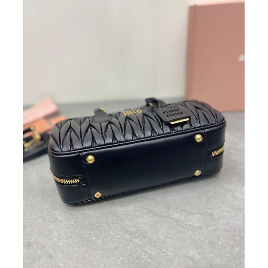 Premium Replica Miu Miu Arcadie Matelasse Nappa Bag Black At Cheap Price