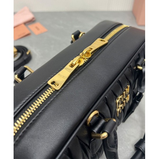Premium Replica Miu Miu Arcadie Matelasse Nappa Bag Black At Cheap Price