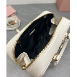 Premium Replica Miu Miu Arcadie Matelasse Nappa Bag Cream At Cheap Price