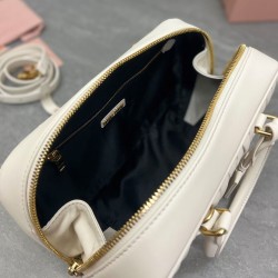 Premium Replica Miu Miu Arcadie Matelasse Nappa Bag Cream At Cheap Price