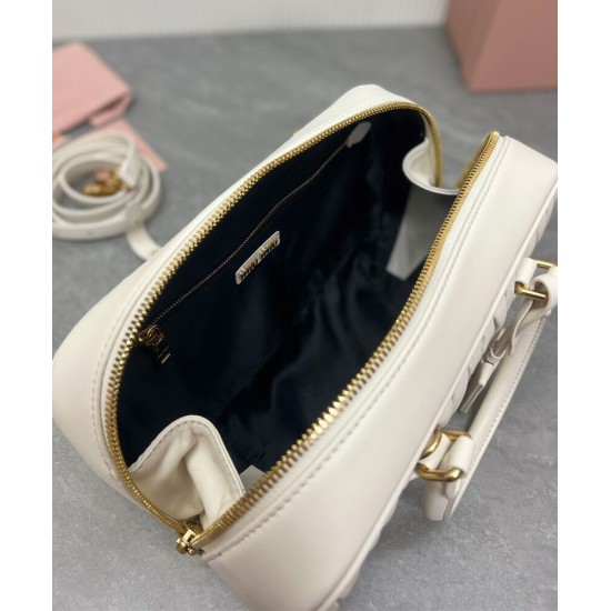 Premium Replica Miu Miu Arcadie Matelasse Nappa Bag Cream At Cheap Price
