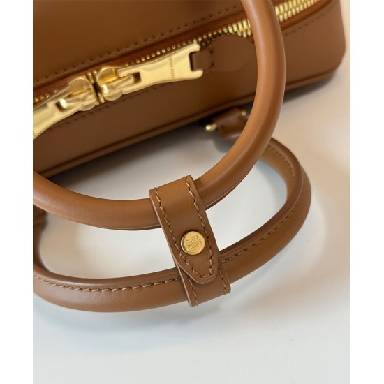 Fake Miumiu Arcadie Tote Bag Coffee Knockoff Clone Sale Online Premium Replica Miumiu Arcadie Tote Bag Coffee At Cheap Price