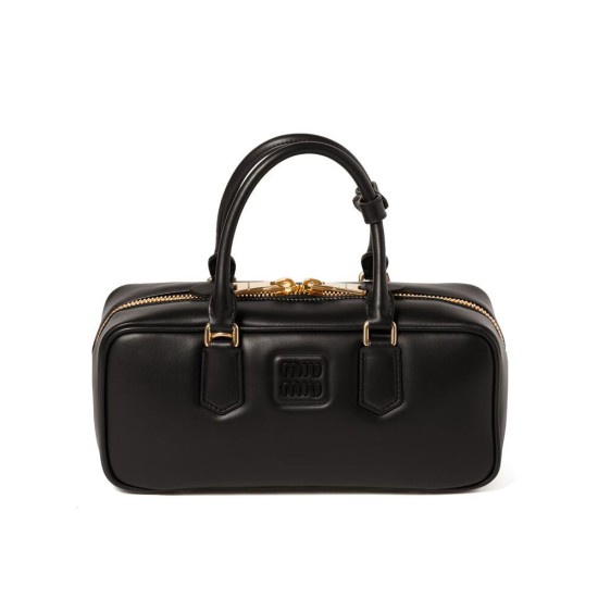Premium Replica Miumiu Arcadie Tote Bag Black At Cheap Price