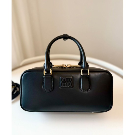 Premium Replica Miumiu Arcadie Tote Bag Black At Cheap Price