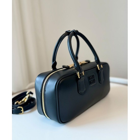 Premium Replica Miumiu Arcadie Tote Bag Black At Cheap Price