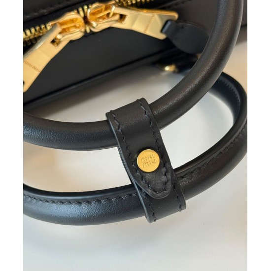 Premium Replica Miumiu Arcadie Tote Bag Black At Cheap Price