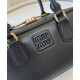 Premium Replica Miumiu Arcadie Tote Bag Black At Cheap Price