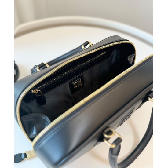Premium Replica Miumiu Arcadie Tote Bag Black At Cheap Price