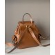 Premium Replica Miumiu Leather Backpack 5BZ042 Brown At Cheap Price