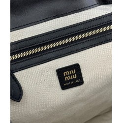 Premium Replica Miumiu Leather Backpack 5BZ042 Black At Cheap Price