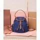 Premium Replica Miumiu canvas backpack 5BZ043 blue At Cheap Price